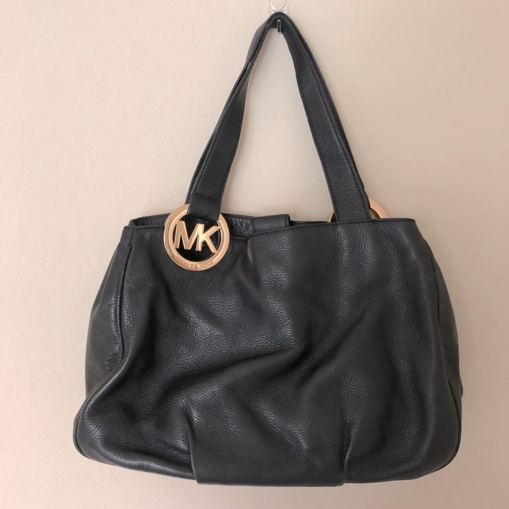 Michael Kors large black tote bag